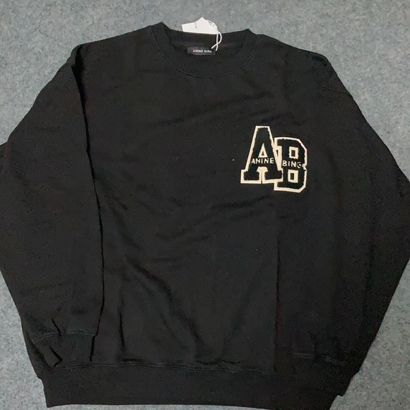 Anine Bing Black Crewneck sweatershirt size Large - Picture 1 of 5